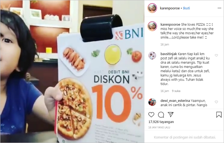 Karen Idol Kembali Ungkap Rindu Pada Buah Hati, Isi Postingan Buat Netter Khawatir