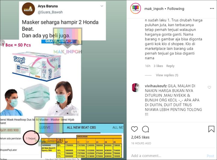 Harga Masker