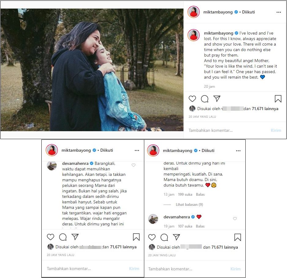 Mikha Tambayong Peringati Setahun Kematian Sang Ibunda, Manisnya Deva Mahenra Beri Penghiburan