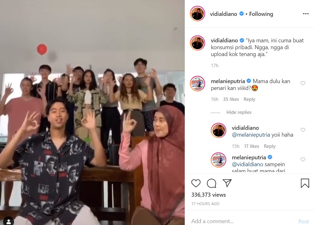 Vidi Aldiano Pamer Tik Tok Bareng Mama, Melanie Putria Beber Fakta Menarik Ini