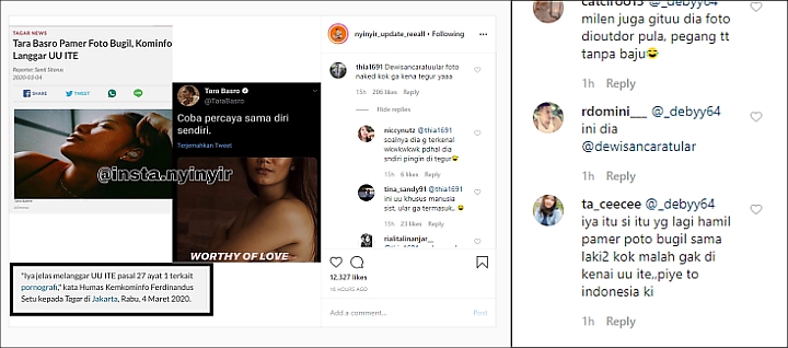 Reaksi Netter Bela Tara Basro