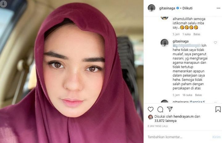 Gita Sinaga Mualaf?
