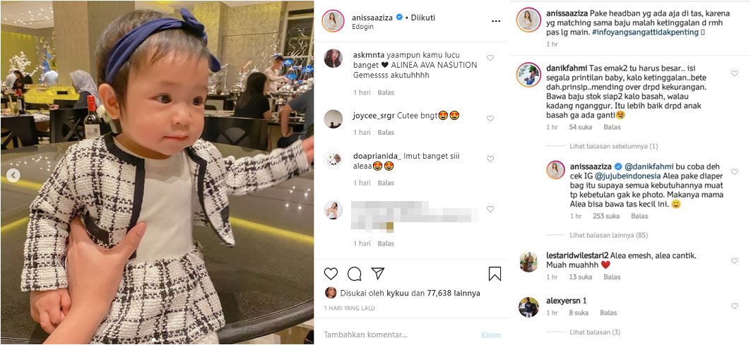Istri Raditya Dika Beri Pembelaan ini Saat Disindir Karena Tak Bawa Tas Bayi