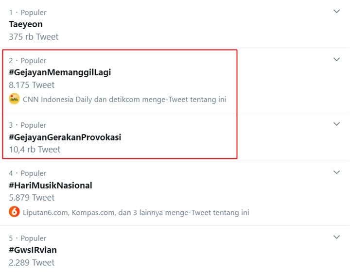 Saingi #GejayanMemanggiLagi, Tagar #GejayanGerakanProvokasi Bergema Tolak Aksi Massa-2