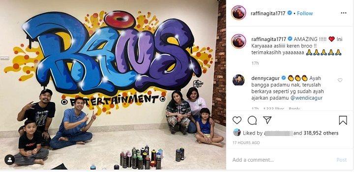 Raffi Puji Grafiti \'Rans Entertainment\' Karya Wendi Cagur, Denny Cagur Tulis Komentar Kocak ini