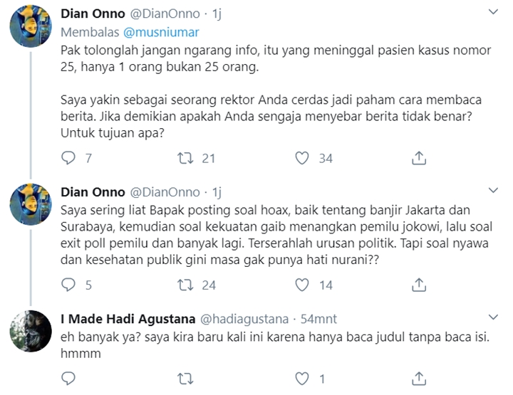 Salah Kutip Soal Corona, Rektor Universitas Ibnu Chaldun Dituding Sebar Hoaks dan Jadi Trending-3