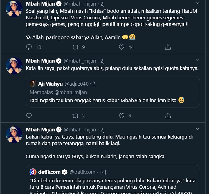 Komentari Pasien Corona yang \'Kabur\', Mbah Mijan Bicara Soal Jin hingga Ngaku Gemas