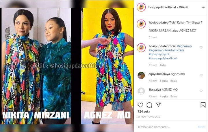 Nikita Mirzani dan Agnes Monica