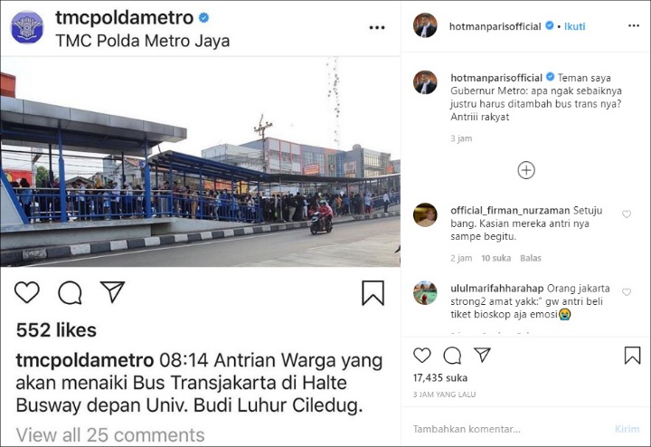 DKI Batasi TransJakarta Karena Corona, Begini Komentar Pedas Hotman Paris