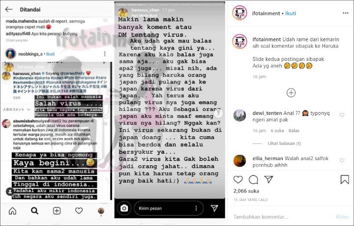 Dibully Bawa Virus Corona, Haruka Nakagawa Tetap Bilang Masyarakat Indonesia Baik
