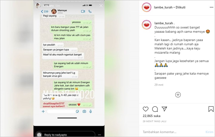 Raffi Ahmad dan Nagita Slavina Lambe Turah