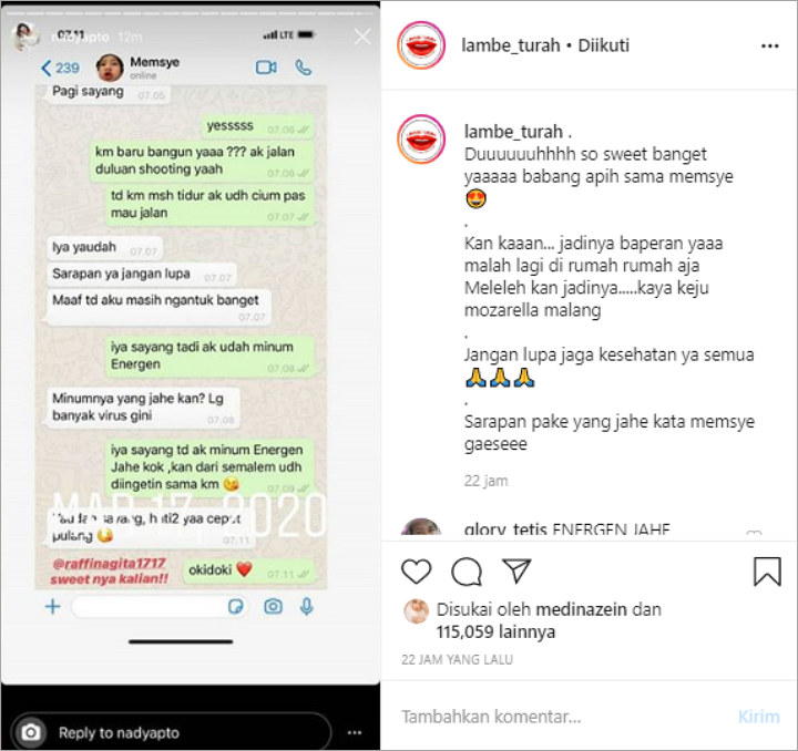 Obrolan Raffi dan Nagita