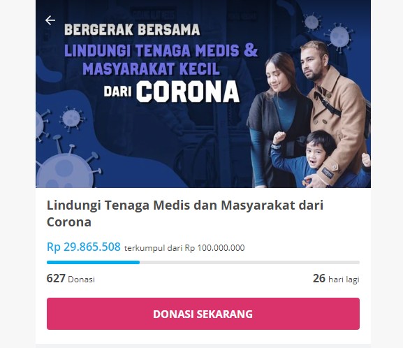 Raffi Ahmad Buka Penggalangan Dana Untuk Lawan Corona, Hasilkan Puluhan Juta Hanya Dalam Waktu 1 Jam