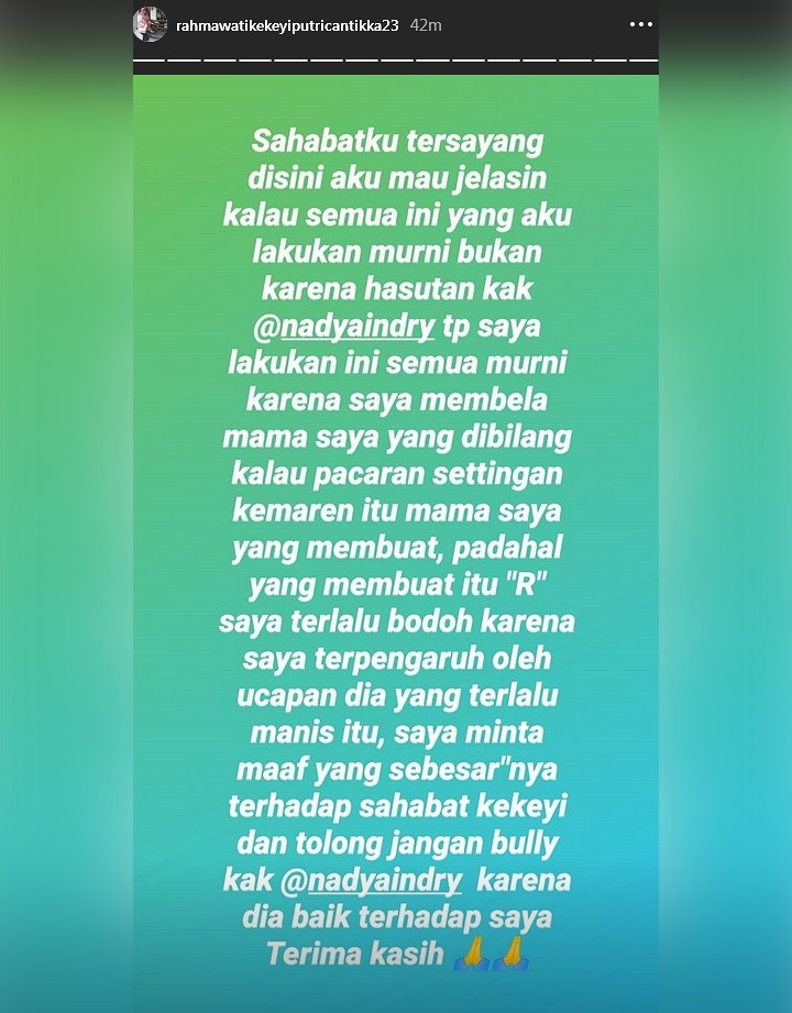 Akui Pacaran Settingan dengan \'R\', Kekeyi Curhat Hidup Tak Tenang