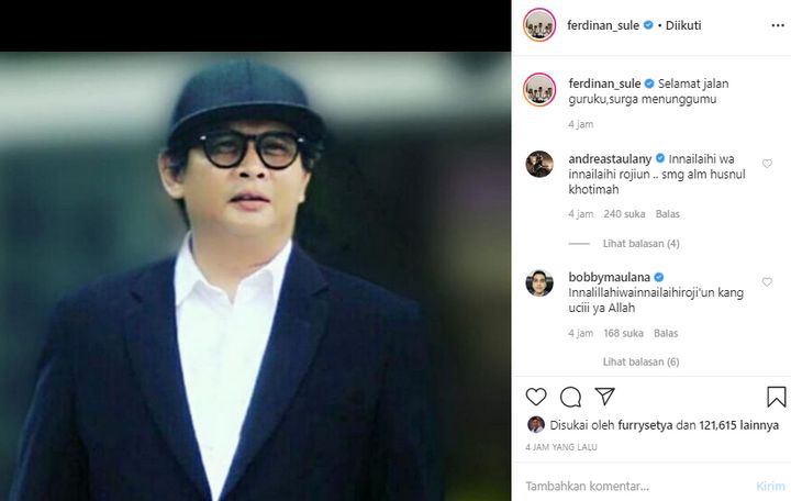 Kang Uci Meninggal Dunia, Sule Berduka