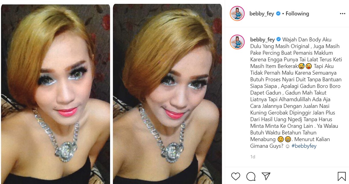 Bebby Fey Pamer Foto Lawas, Akui Bangga Dengan Kulit Hitam Berkerak