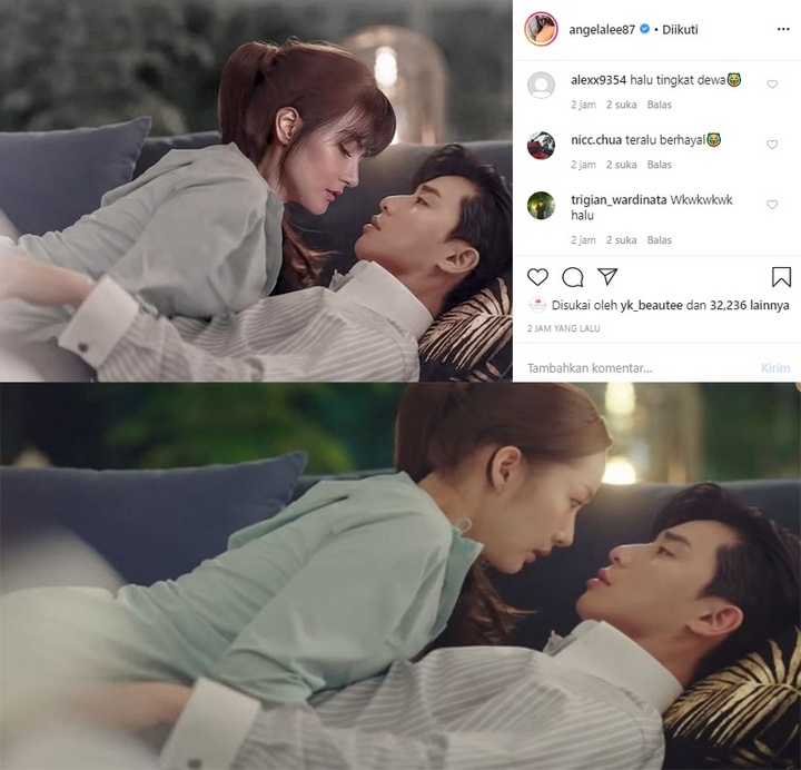 Foto Editan Angela Lee dan Park Seo Joon