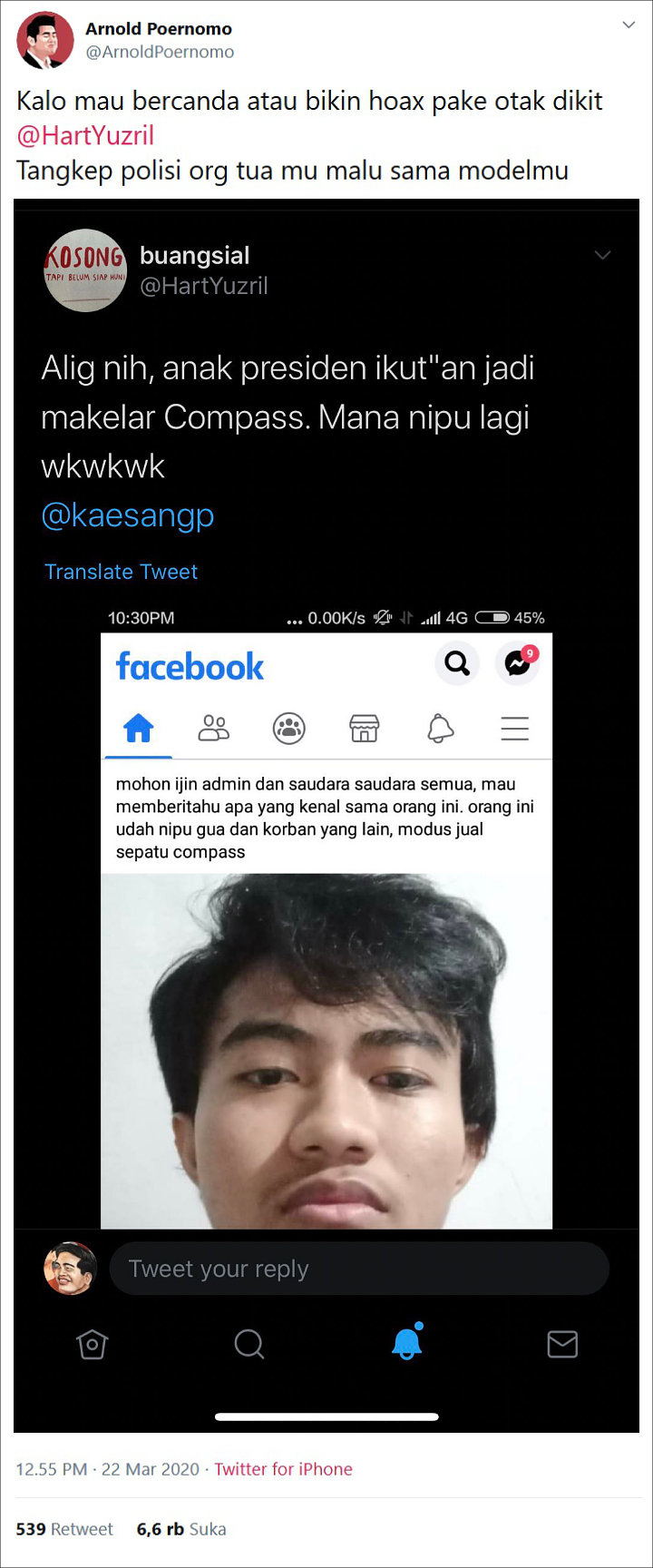 Kaesang Pangarep Dituduh Menipu dengan Jadi Makelar Sepatu, Reaksi Chef Arnold Menohok