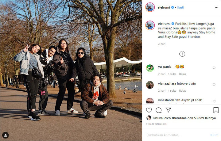 Rindukan Inggris yang Kini Dilanda Corona, El Rumi Posting Foto Ini