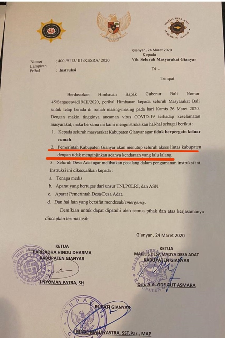 Surat Instruksi