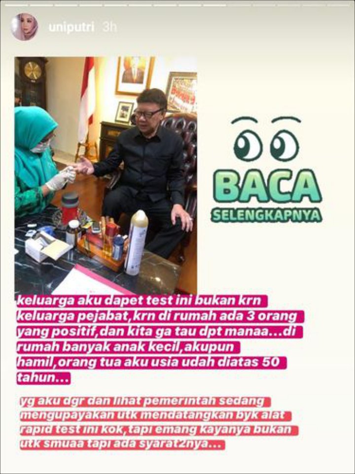Tak Setuju Dituding Nepotisme, Ini Penjelasan Istri Detri Warmanto Soal Rapid Test