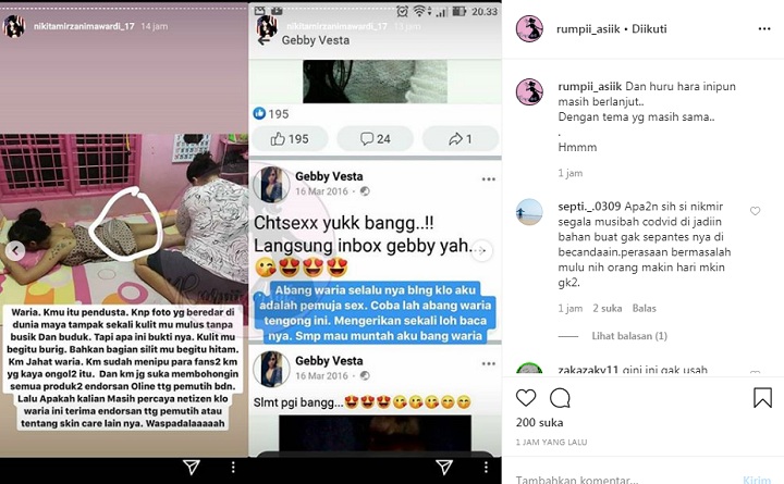  Diejek \'Burig\', Gebby Vesta Beber Chat Nikita Mirzani Minta Dikenalin Dukun Mau Pelet Cowok