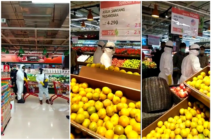 Pasangan \'Lebay\' Ini Diusir Petugas Karena Gunakan APD Saat Belanja di Supermarket
