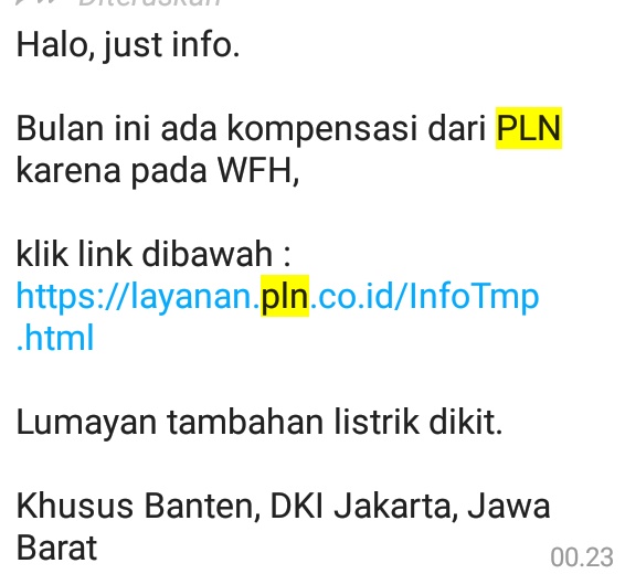 PLN Tegaskan Tak Ada Kompensasi Listrik \'Kerja di Rumah\' Selama Pandemi Corona