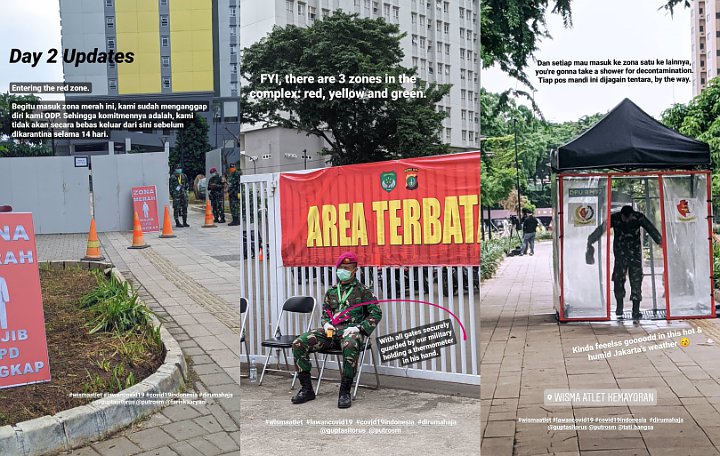 Pintu Masuk RS Wisma Atlet Dijaga Ketat dan Dilengkapi Bilik Disinfektan