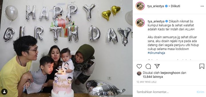 Ultah Tya Ariestya Saat Wabah Corona