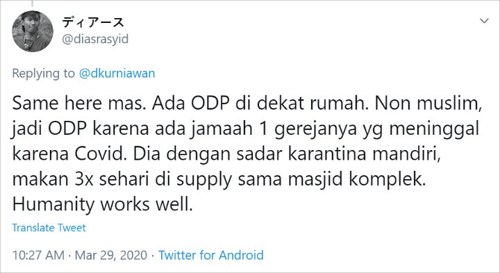 Masjid Kompleks Sediakan Makanan Untuk ODP Non-Muslim