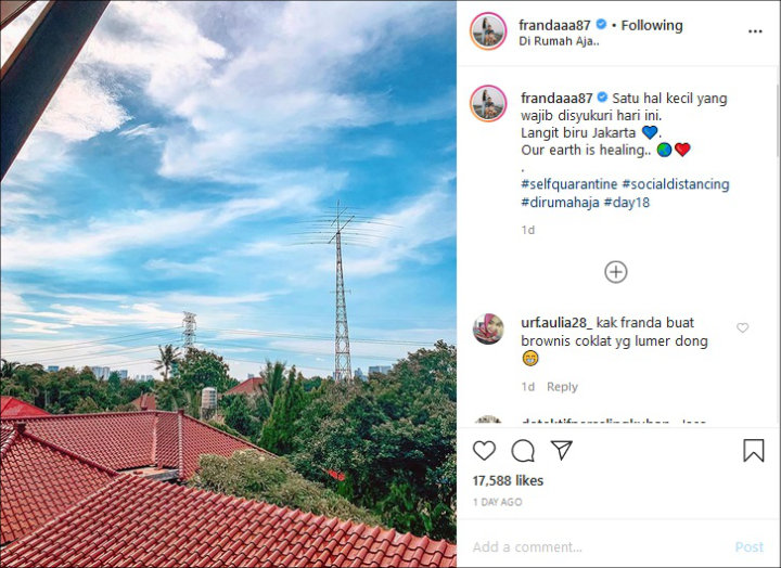 7 Seleb ini 'Bersyukur' atas Wabah Corona Lewat Foto-foto ...