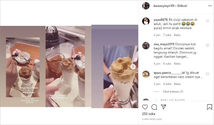 Syahrini Bikin Dalgona Coffee