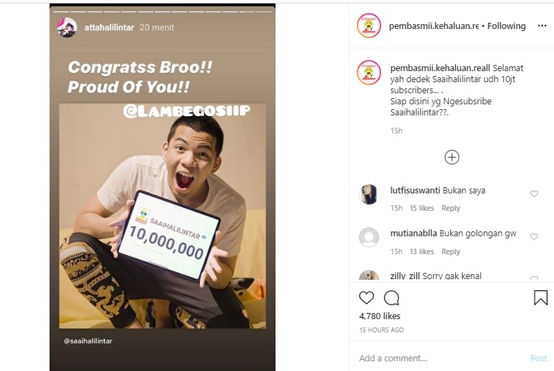 Saaih Halilintar Jadi Youtuber Termuda Se Asia Tenggara Dapat Diamond Play Button