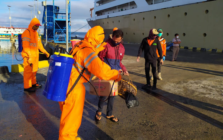 Heboh Penumpang Kapal Lambelu Nekat Lompat ke Laut Usai Tiga ABK Positif Covid-19