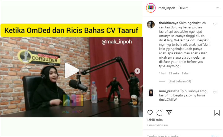 CV Taaruf Jadi Kontroversi, Ayah Ria Ricis Dibela Netizen Habis-Habisan