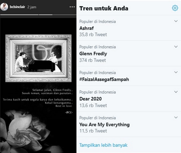 BCL Ikut Berduka Atas Kematian Glenn Fredly