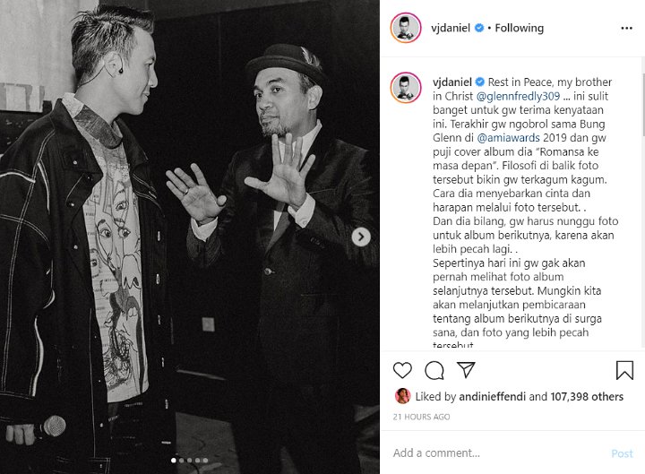 Daniel Mananta Ungkap Isi Chat Dengan Glenn Fredly: Dia Sosok Yang Hangat