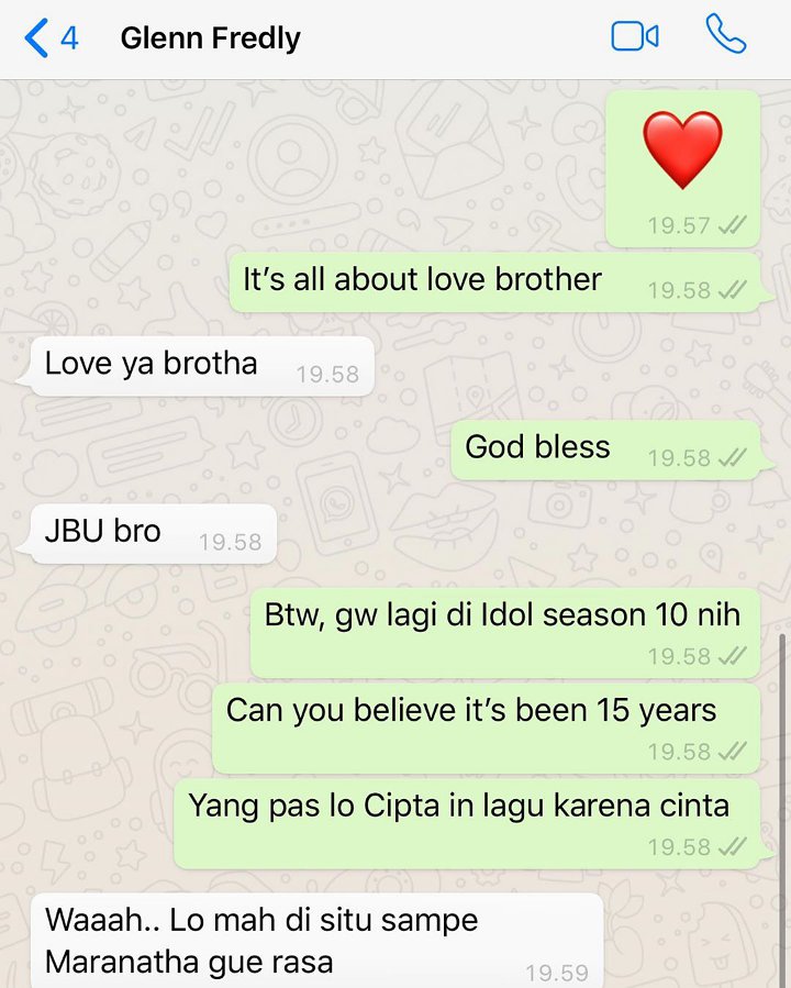 Daniel Mananta Ungkap Isi Chat Dengan Glenn Fredly: Dia Sosok Yang Hangat