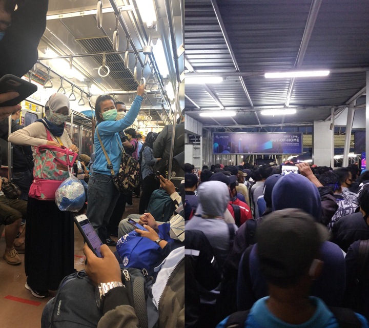 Potret Miris PSBB DKI Jakarta, Volume Kendaraan Bertambah Sampai Stasiun Bak Lautan Manusia