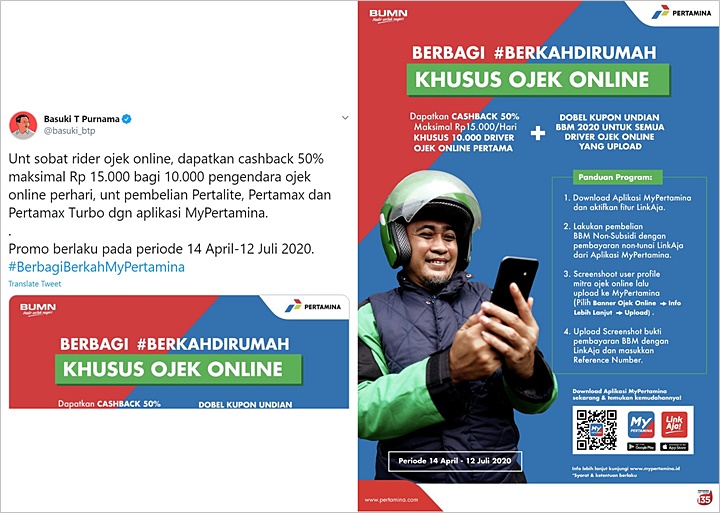 Pertamina Bakal Beri Diskon Untuk 10 Ribu Driver Ojol, Ini Cara Mendapatkannya