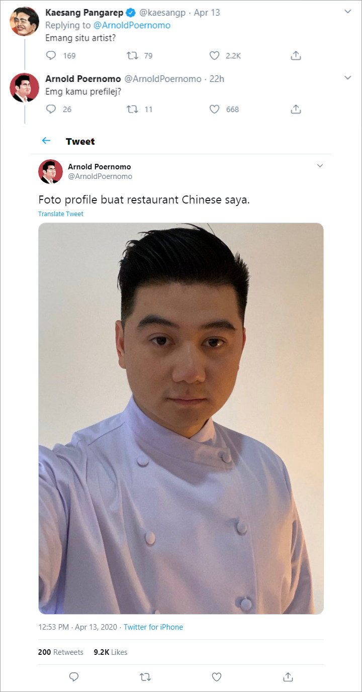 Chef Arnold vs Kaesang Pangarep