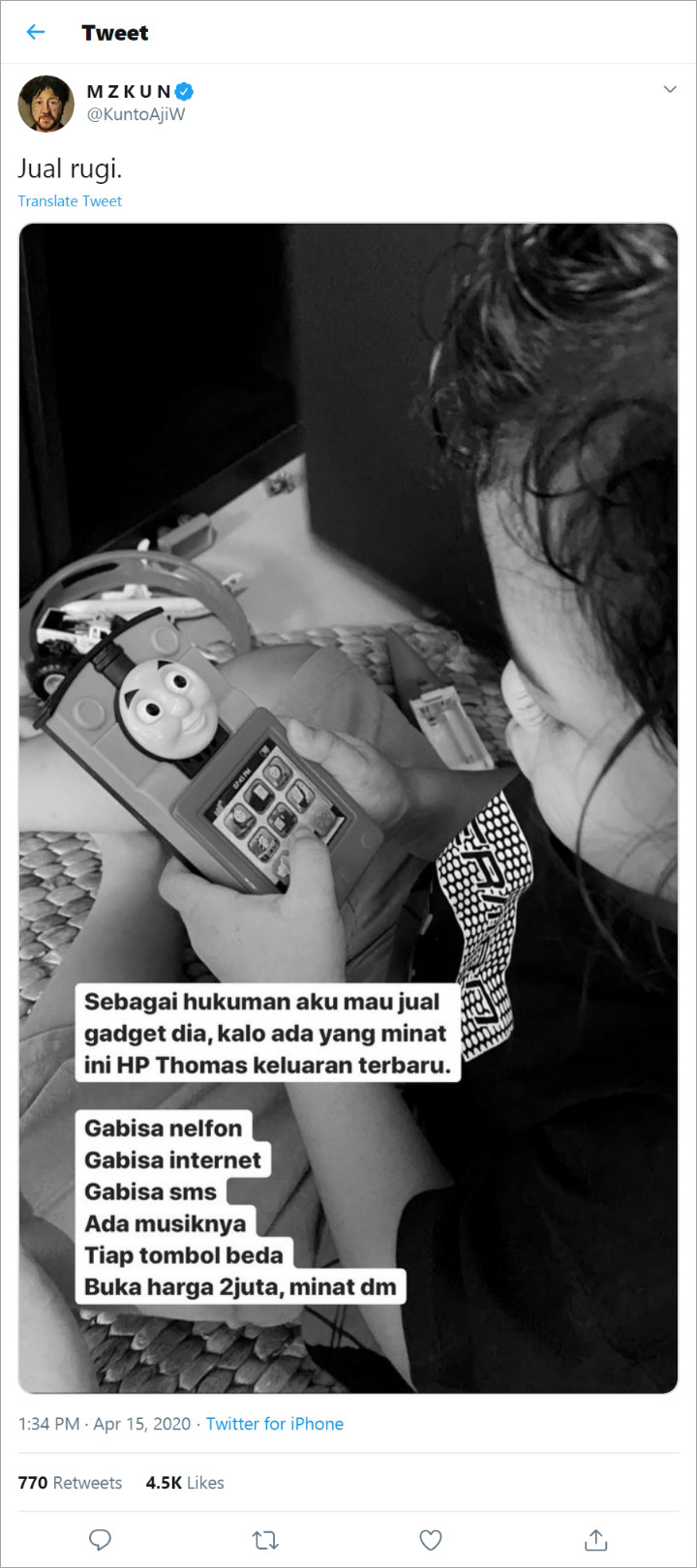 Kunto Aji Nangis Saat Tahu Sang Anak Beli Game Seharga 60 USD Melalui Kartu Kreditnya