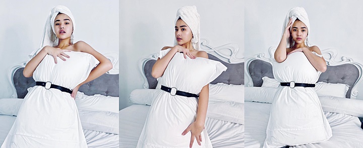 Baju \'Ludes\' Dijual, Amanda Manopo Tutupi Tubuh Pakai Bantal