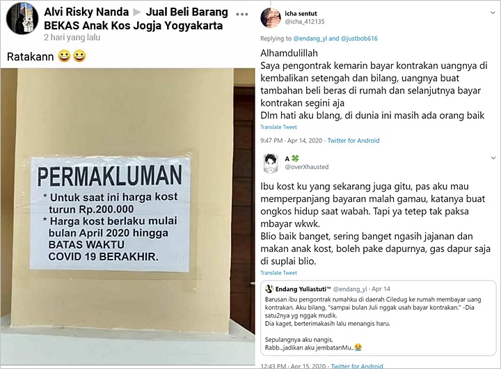 Tak Cuma di Malaysia, Ibu Kontrakan di Indonesia Juga Beri Diskon Penghuni Saat Wabah Corona