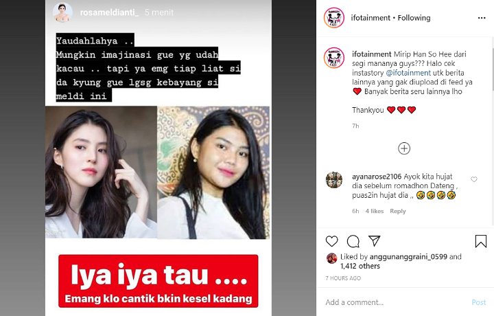 Rosa Meldianti Merasa Secantik Han So Hee \'The World of The Married\', Setuju?