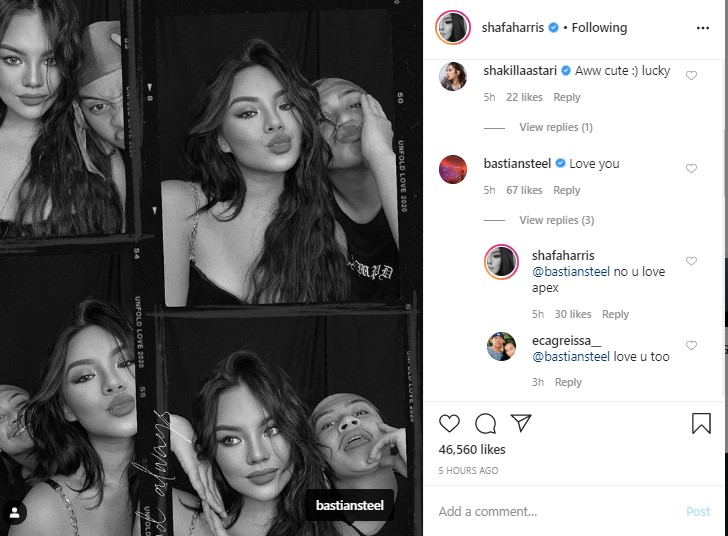 Sempat Diisukan Putus, Shafa Harris Kembali Pamer Foto Mesra Bareng Bastian