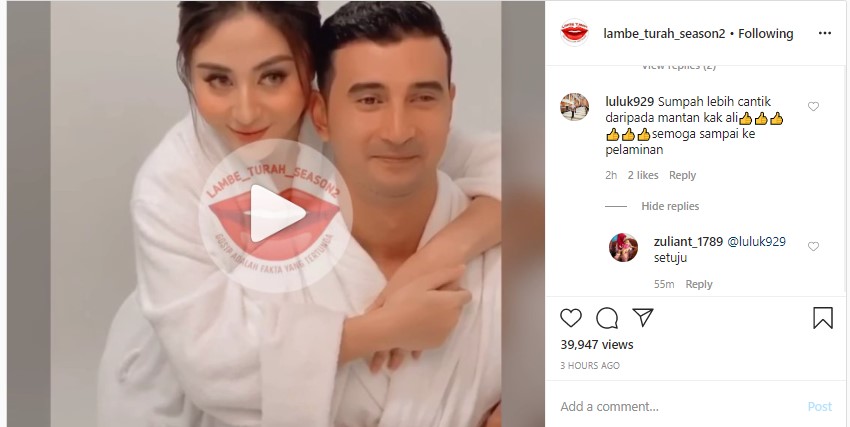 Ali Syakieb Mesra Dipeluk Margin Saat Pemotretan, Dipuji Lebih Cantik Dari Mantan