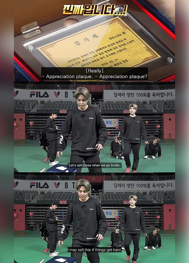 Sering Lupa Banyak Duit, Jin Siap Jual Plakat Emas dari \'Run BTS!\'