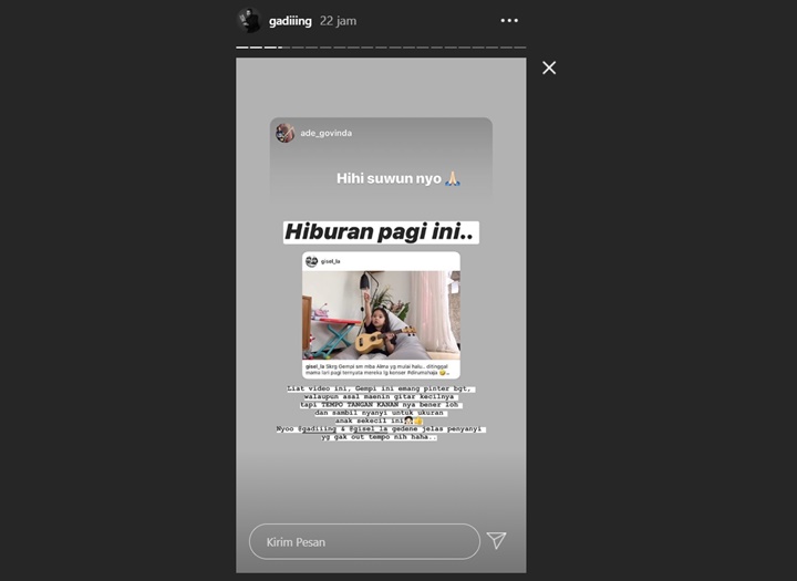 Ade Govinda Puji Musikalitas Gempi
